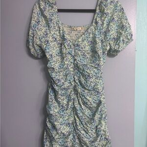 Floral Mini Dress with Puff Sleeves